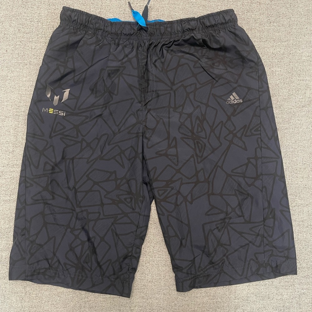 Adidas Men's Black / Blue Messi Shorts / Swim Trunks
